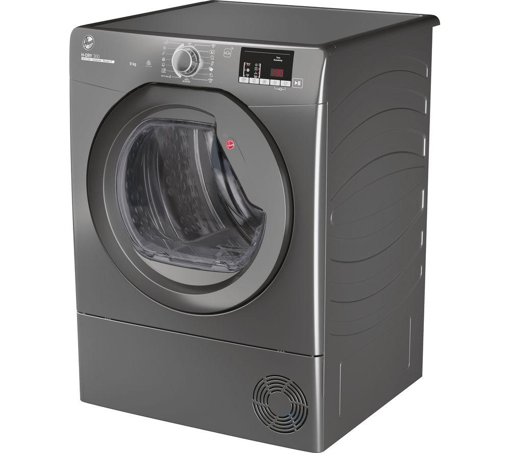 HOOVER H-Dry 300 HLE C9DRGR WiFi-enabled 9kg Condenser Tumble Dryer - Graphite image number 2 of 6