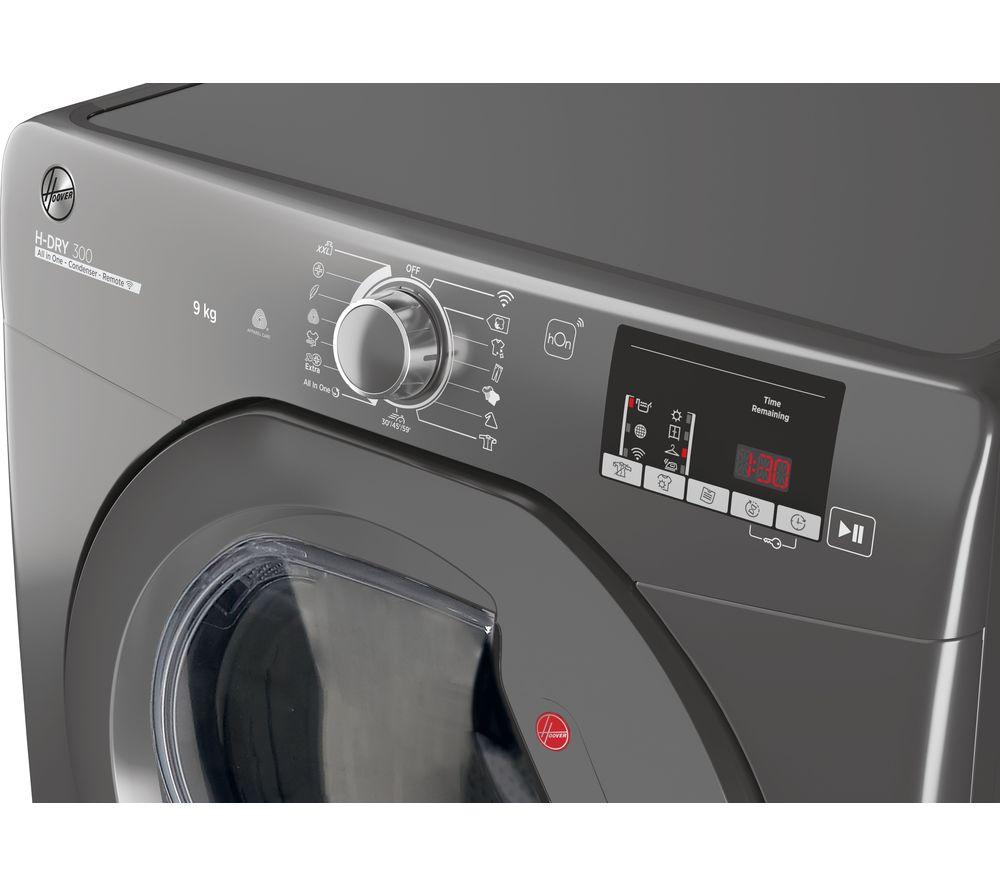 HOOVER H-Dry 300 HLE C9DRGR WiFi-enabled 9kg Condenser Tumble Dryer - Graphite image number 4 of 6