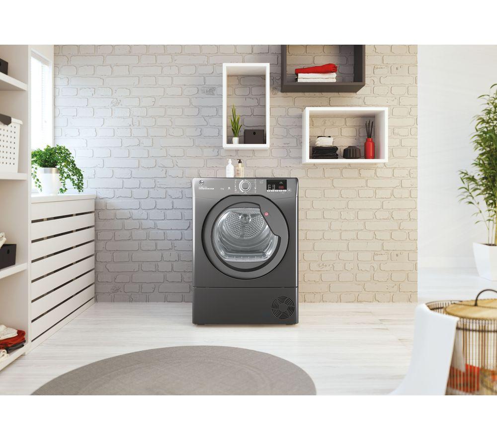 HOOVER H-Dry 300 HLE C9DRGR WiFi-enabled 9kg Condenser Tumble Dryer - Graphite image number 6 of 6