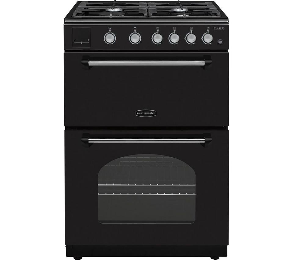 RANGEMASTER Classic CLA60NGFBL/C 60 cm Gas Cooker - Black & Chrome