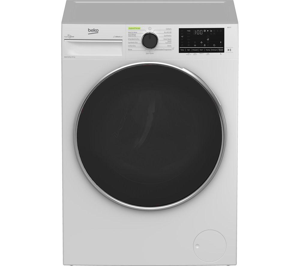 BEKO UltraFast B3D59644UW Bluetooth 9 kg Washer Dryer - White, White