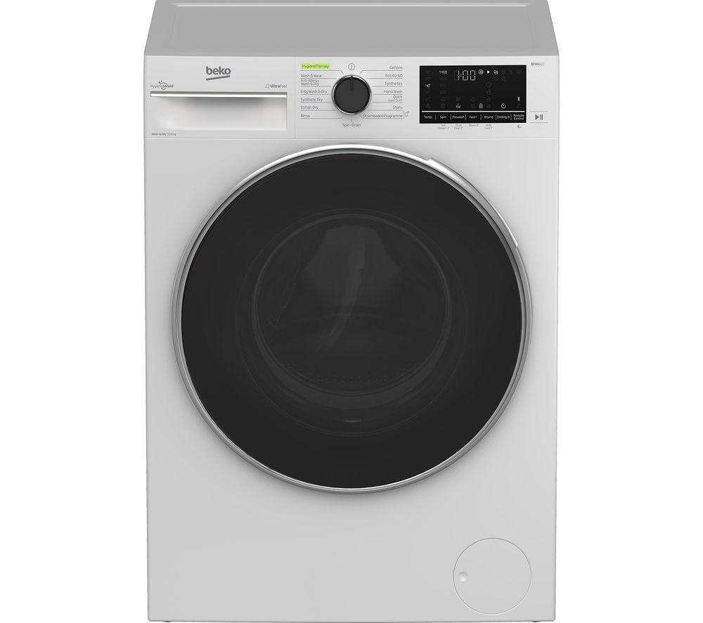 BEKO UltraFast B3D510644UW Bluetooth 10 kg Washer Dryer - White, White