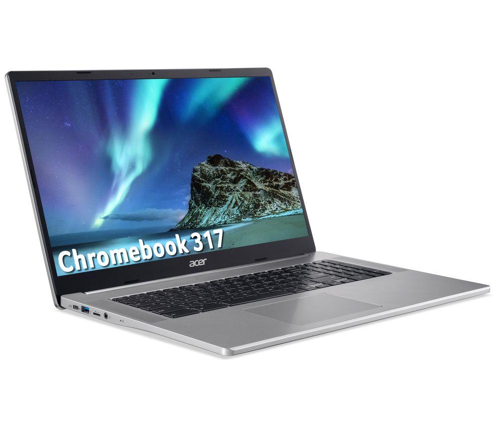 ACER 317 17.3 Chromebook - Intel�Celeron, 64 GB eMMC, Silver, Silver/Grey