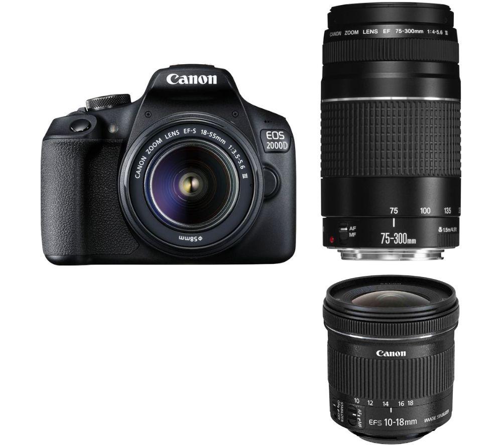Click to view product details and reviews for Canon Eos 2000d Dslr Camera Ef S 10 18 Mm F 45 56 Is Stm Lens Bundle Black.