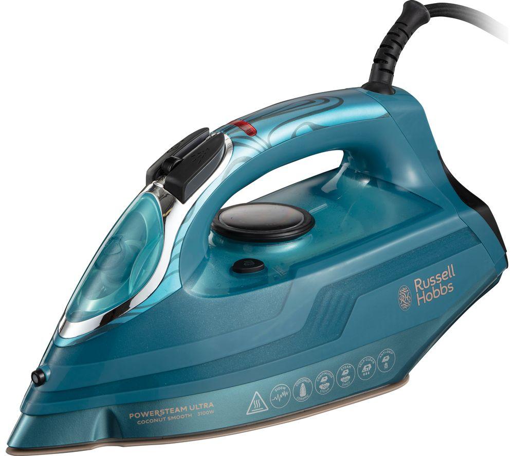 RUSSELL HOBBS PowerSteam Ultra Coconut Smooth 26340 Steam Iron - Blue