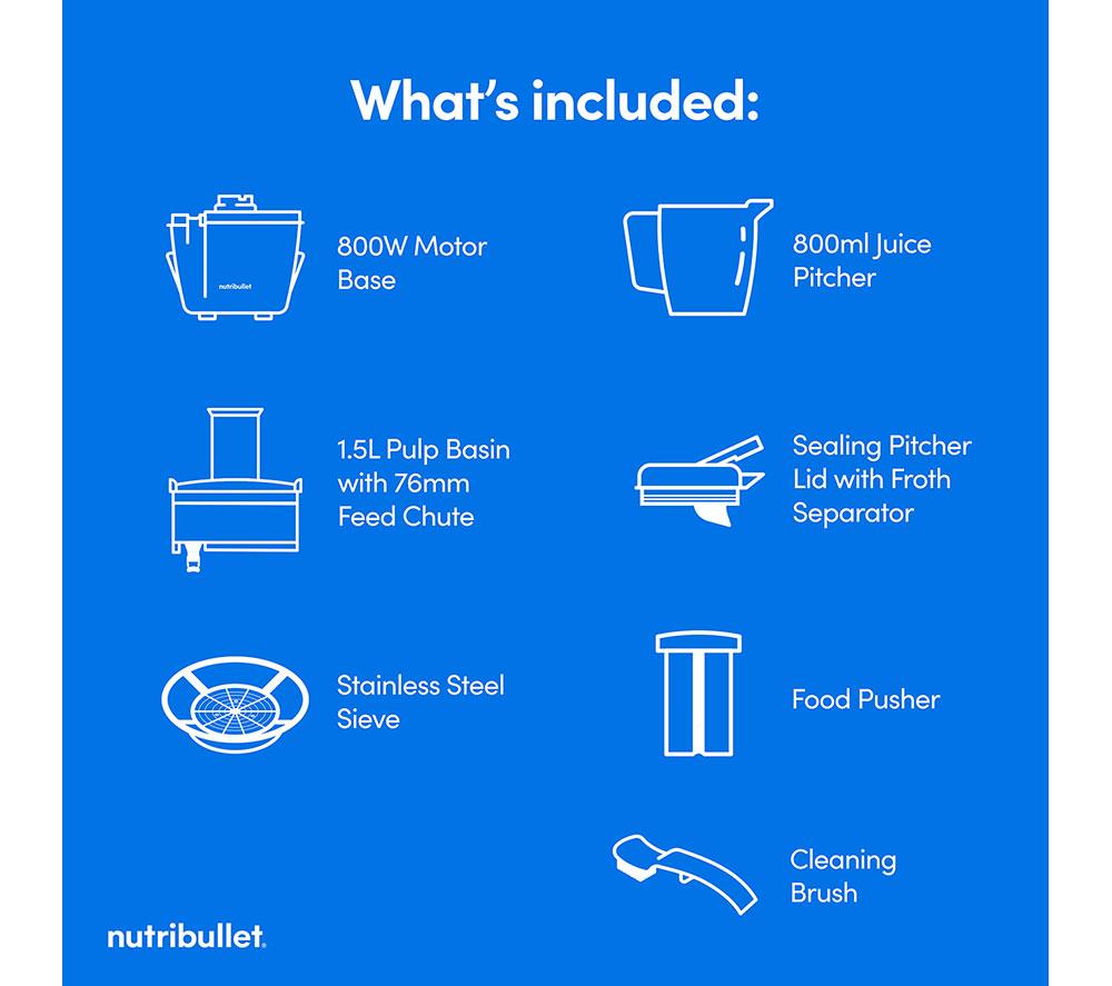 NUTRIBULLET 800 W Juicer - Grey image number 12 of 14