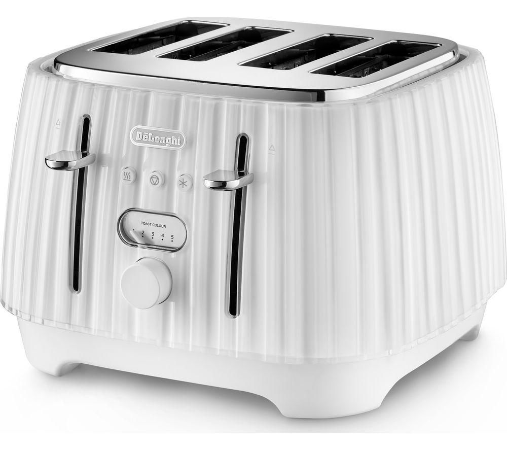 DELONGHI Ballerina CTD4003.W 4-Slice Toaster - White image number 2 of 6