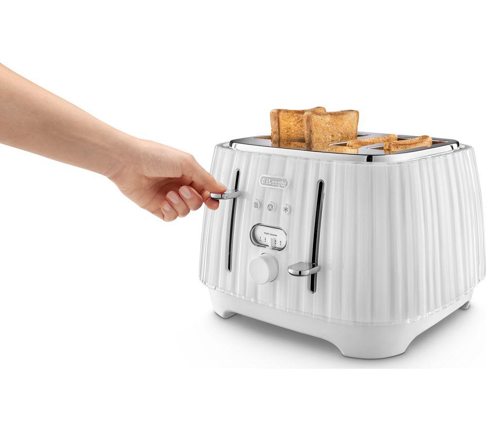 DELONGHI Ballerina CTD4003.W 4-Slice Toaster - White image number 3 of 6