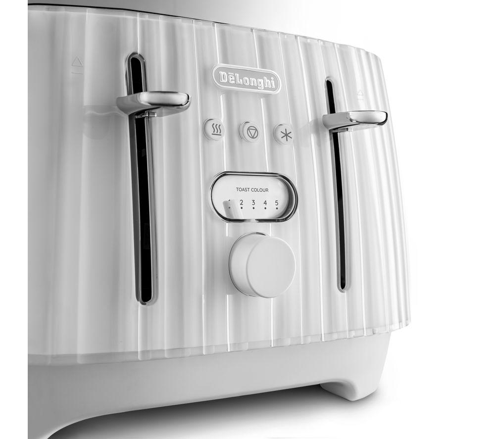 DELONGHI Ballerina CTD4003.W 4-Slice Toaster - White image number 4 of 6