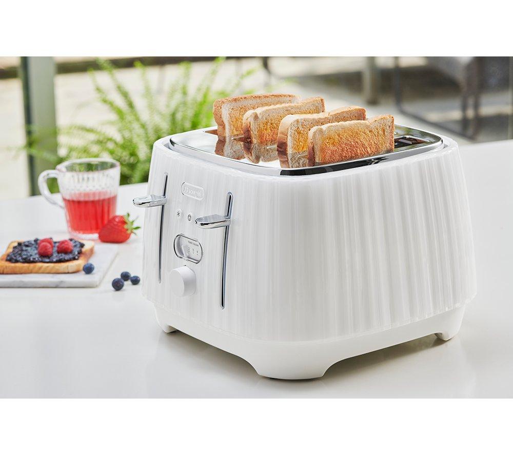 DELONGHI Ballerina CTD4003.W 4-Slice Toaster - White image number 6 of 6