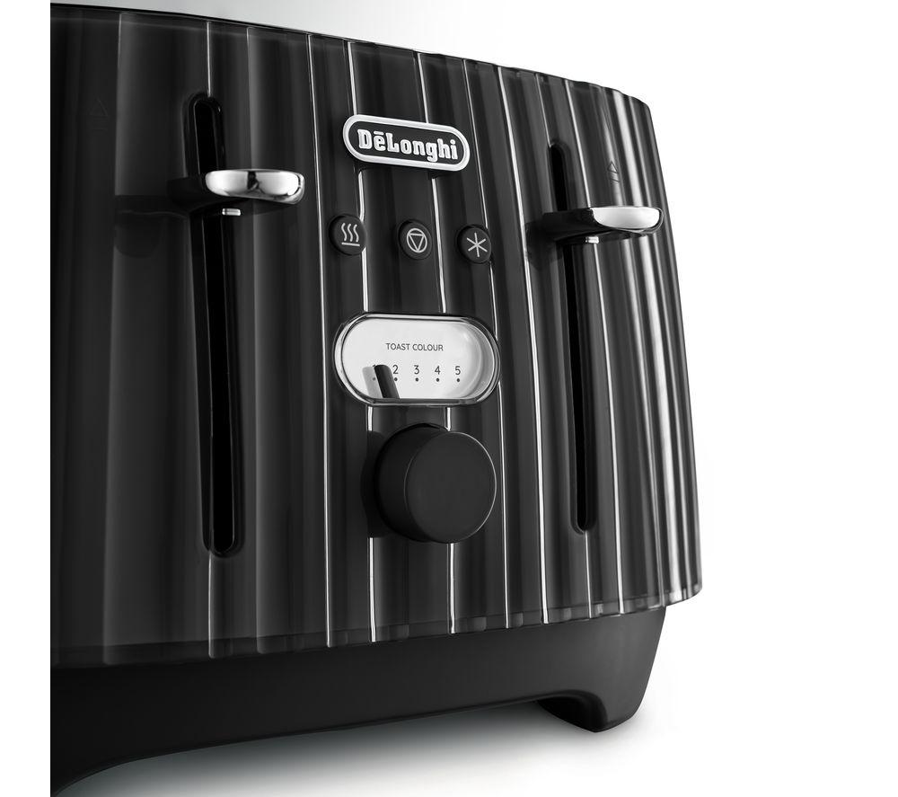 Buy DELONGHI Ballerina CTD4003.BK 4 Slice Toaster Black Currys