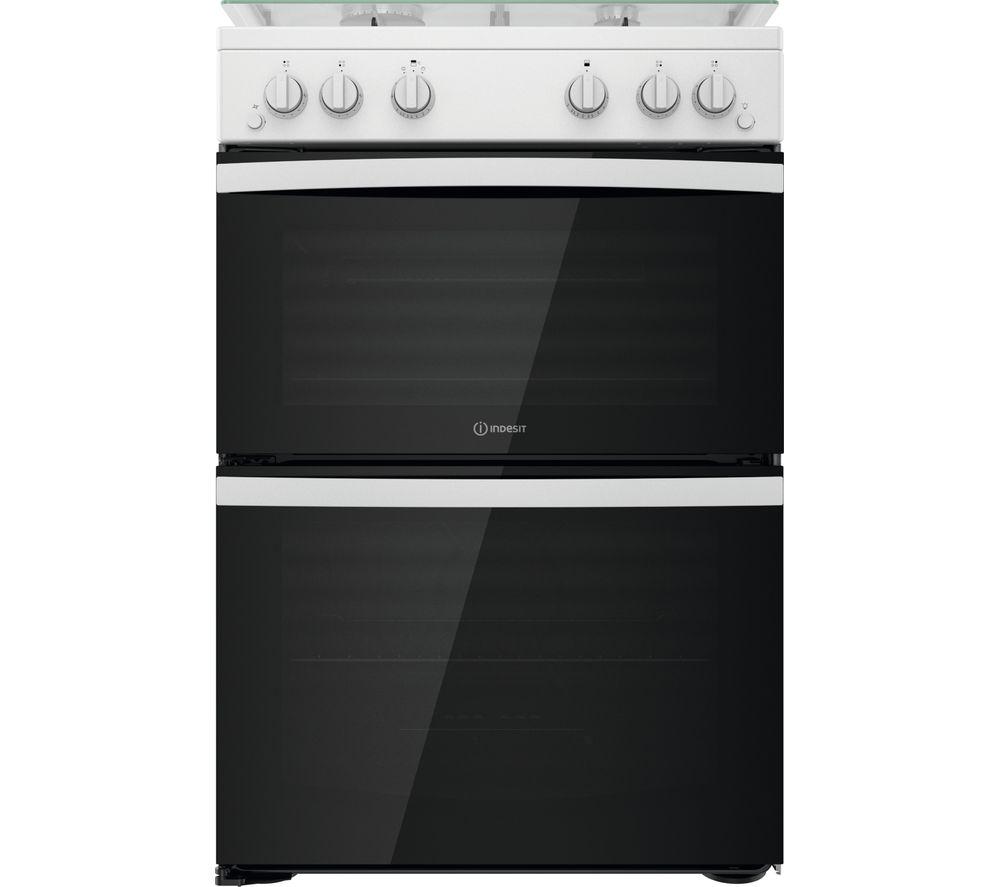 INDESIT ID67G0MCW 60 cm Gas Cooker – White, White