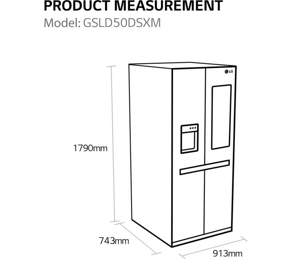 Buy LG GSLD50DSXM AmericanStyle Fridge Freezer Dark Graphite Currys
