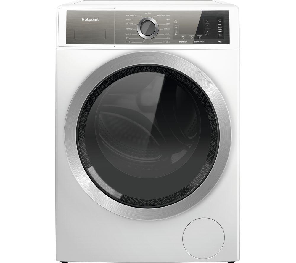 HOTPOINT GentlePower H6 W845WB UK 8 kg 1400 Spin Washing Machine - White, White