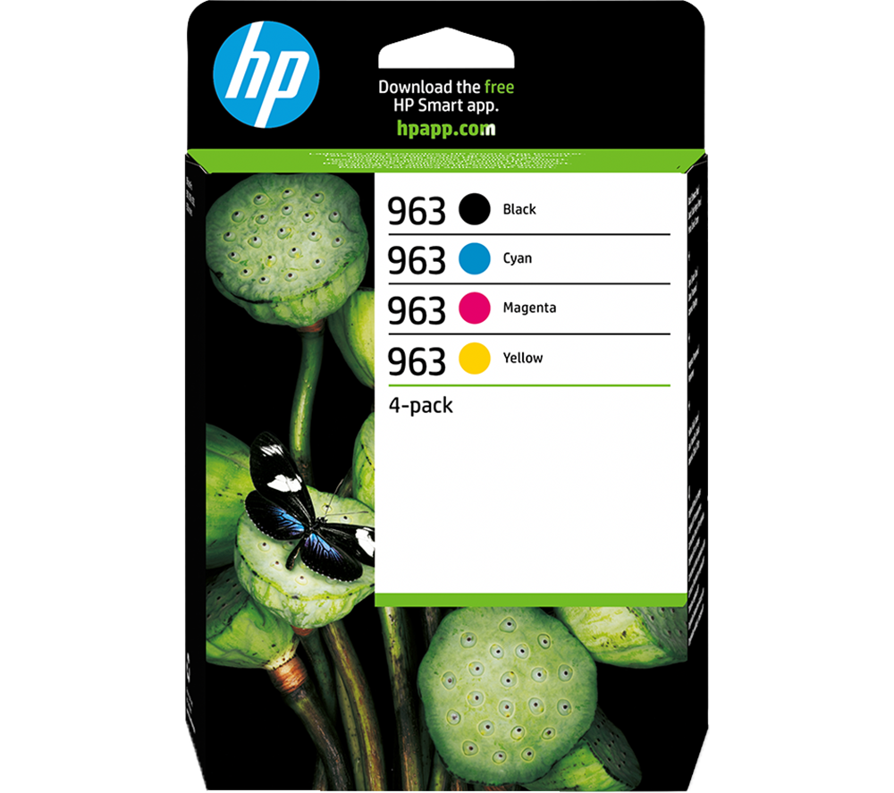 Hp 963 Original Cyan, Magenta, Yellow & Black Ink Cartridges - Multipack, Black,Cyan,Yellow,Magenta