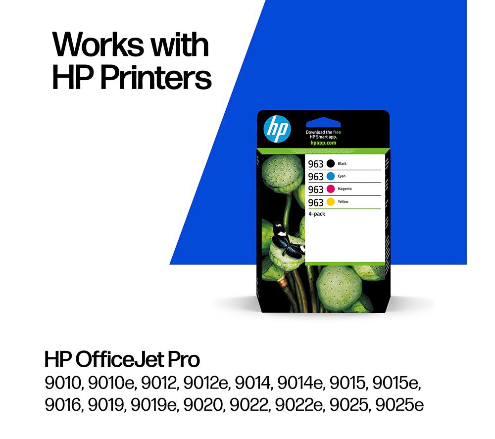 HP 963 Original Cyan, Magenta, Yellow & Black Ink Cartridges - Multipack image number 2 of 14