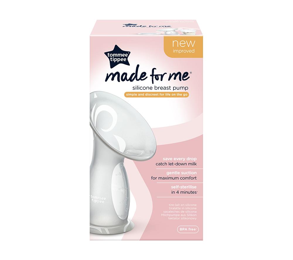 TOMMEE TIPPEE Made for Me Silicone Manual Breast Pump - Transparent