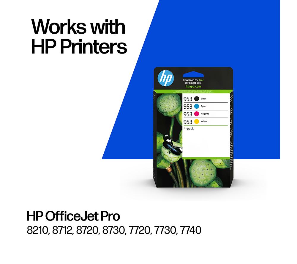 HP 953 Original Cyan, Magenta, Yellow & Black Ink Cartridges - Multipack image number 2 of 14