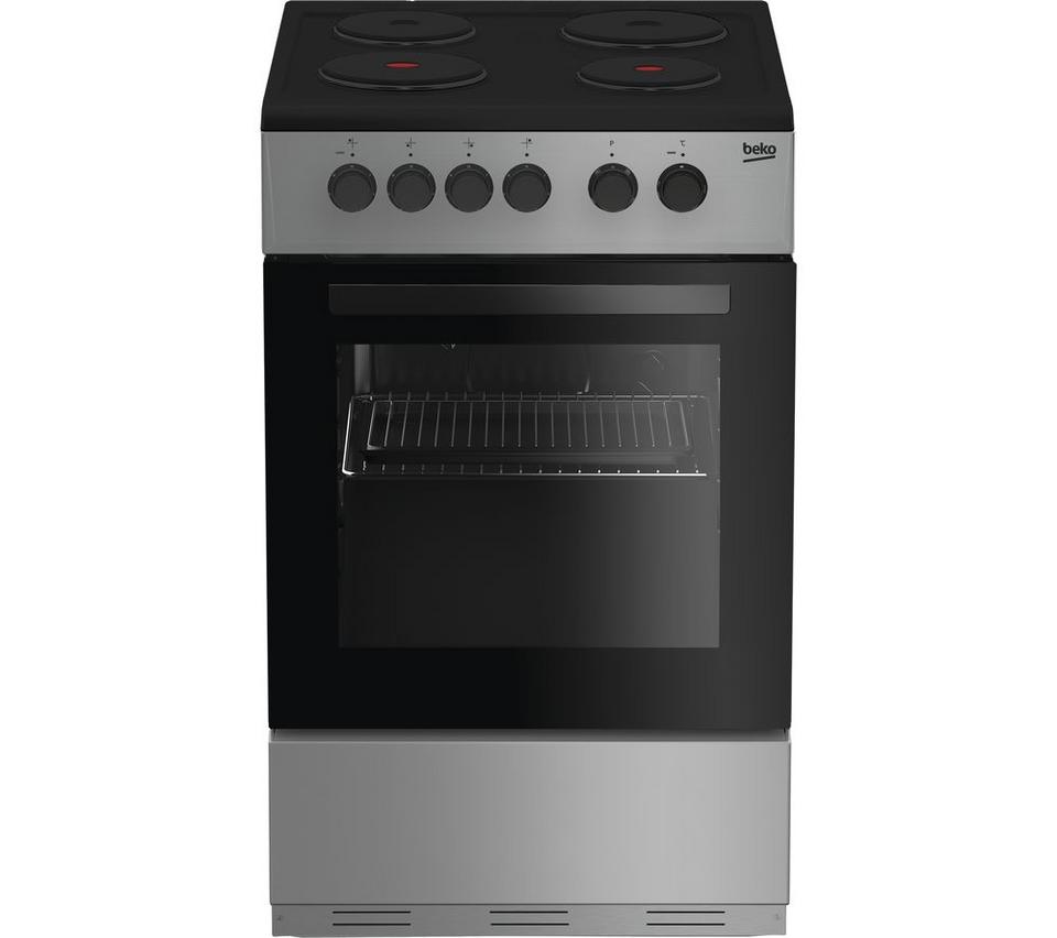 BEKO KS530S 50 cm Electric Solid Plate Cooker - Silver