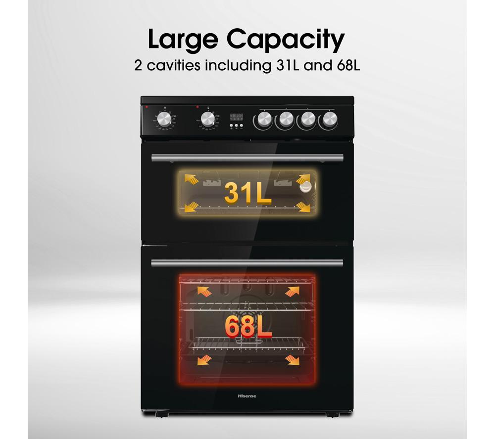 HISENSE HDE3211BBUK 60 cm Electric Ceramic Cooker - Black image number 14 of 17