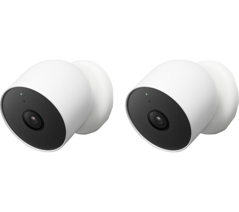 GOOGLE Nest Cam Indoor & Outdoor Smart Security Camera - 2-Pack, White