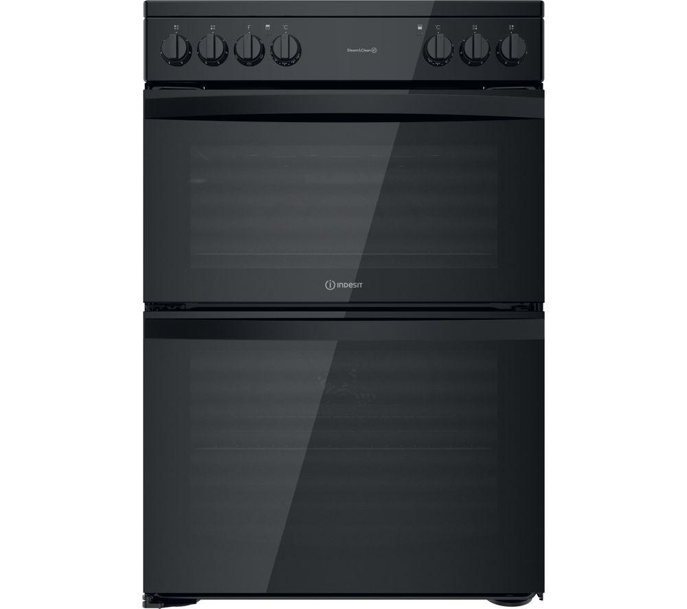 INDESIT ID67V9KMB 60 cm Electric Ceramic Cooker - Black, Black