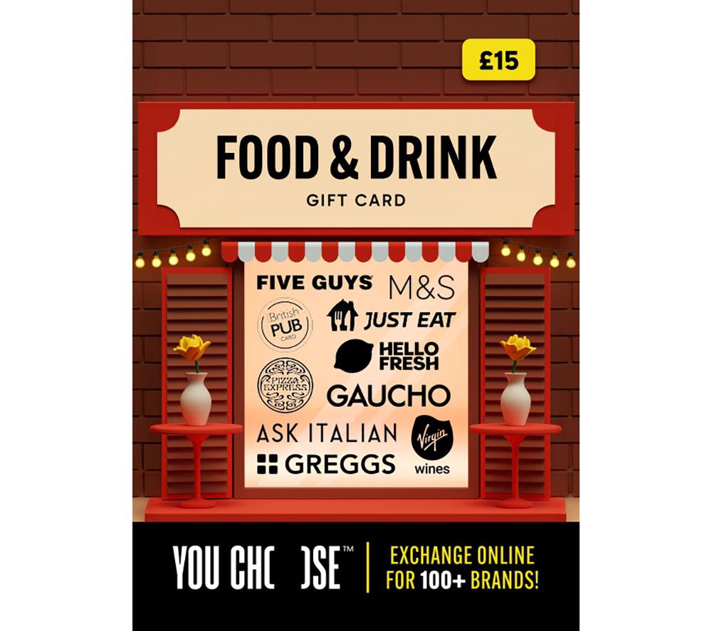 YOU CHOOSE Food & Drinks Gift Card review
