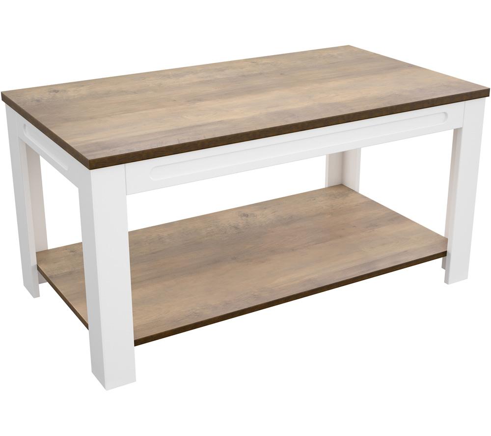 Image of AVF Whitesands FT90WSSW Coffee Table - Wood & White