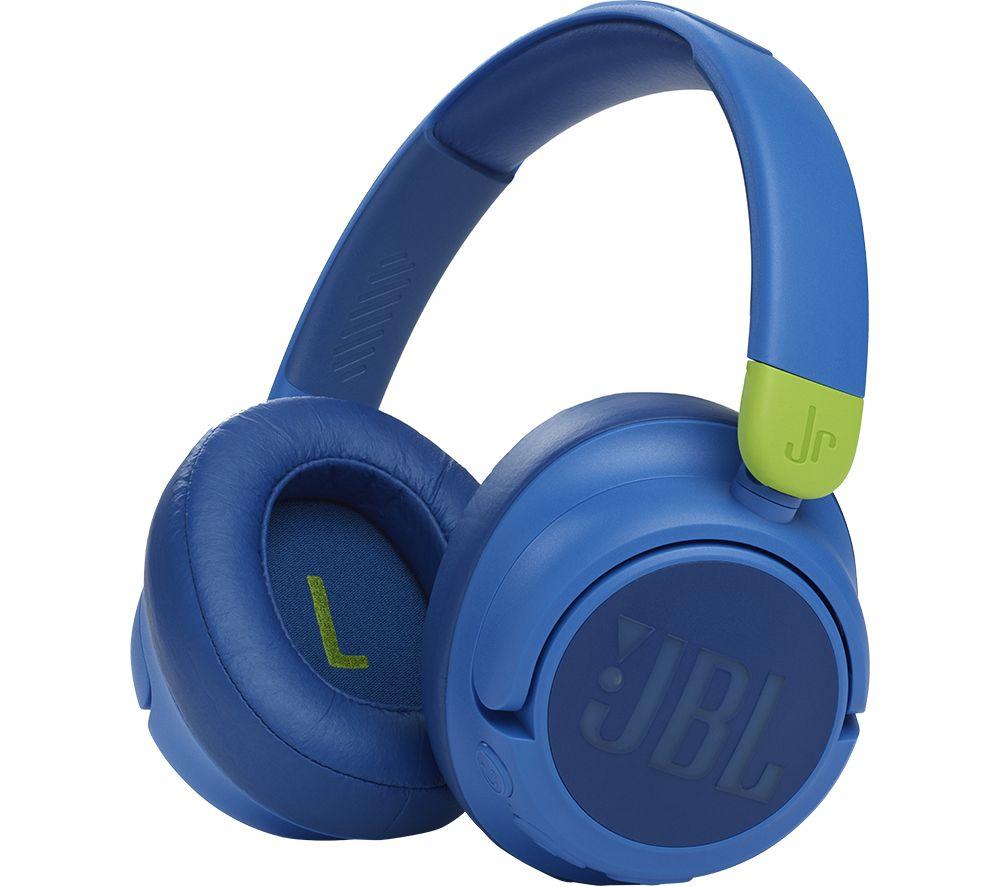JBL JR 460NC On-Ear Headphones - Wireless headphones for children with Sound Safe technology and a lightweight padded design, in blue