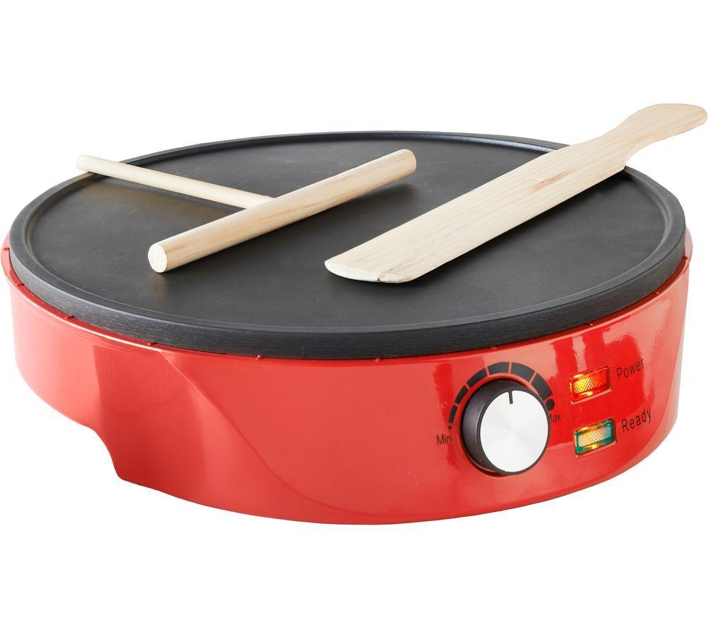 Image of GLOBAL GIZMOS 37509 Pancake & Crepe Maker - Red