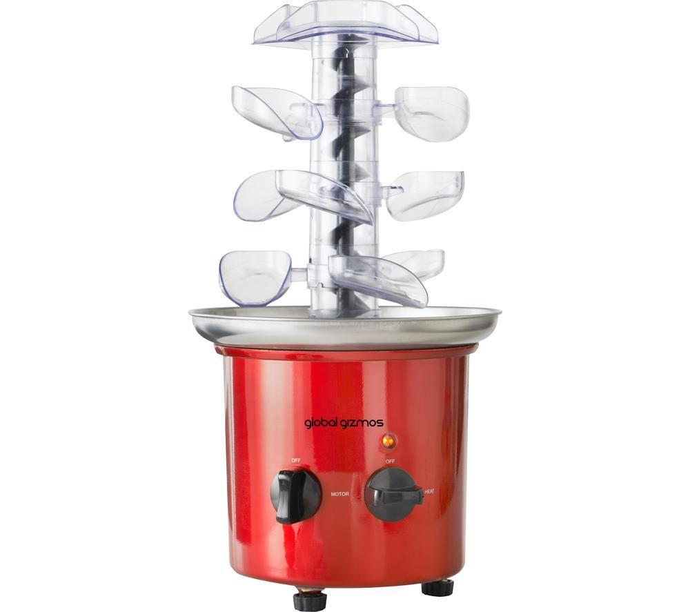 Image of GLOBAL GIZMOS 50999 Chocolate Fountain - Red