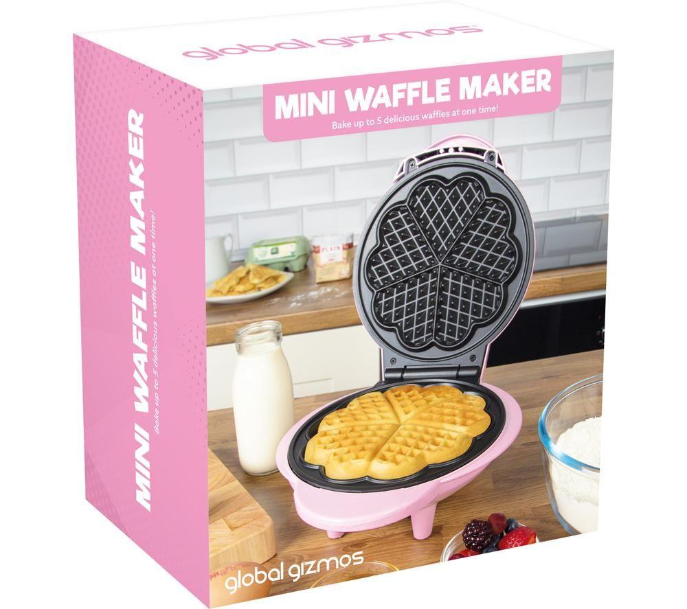 GLOBAL GIZMOS 35570 Waffle Maker - Pink image number 4 of 6