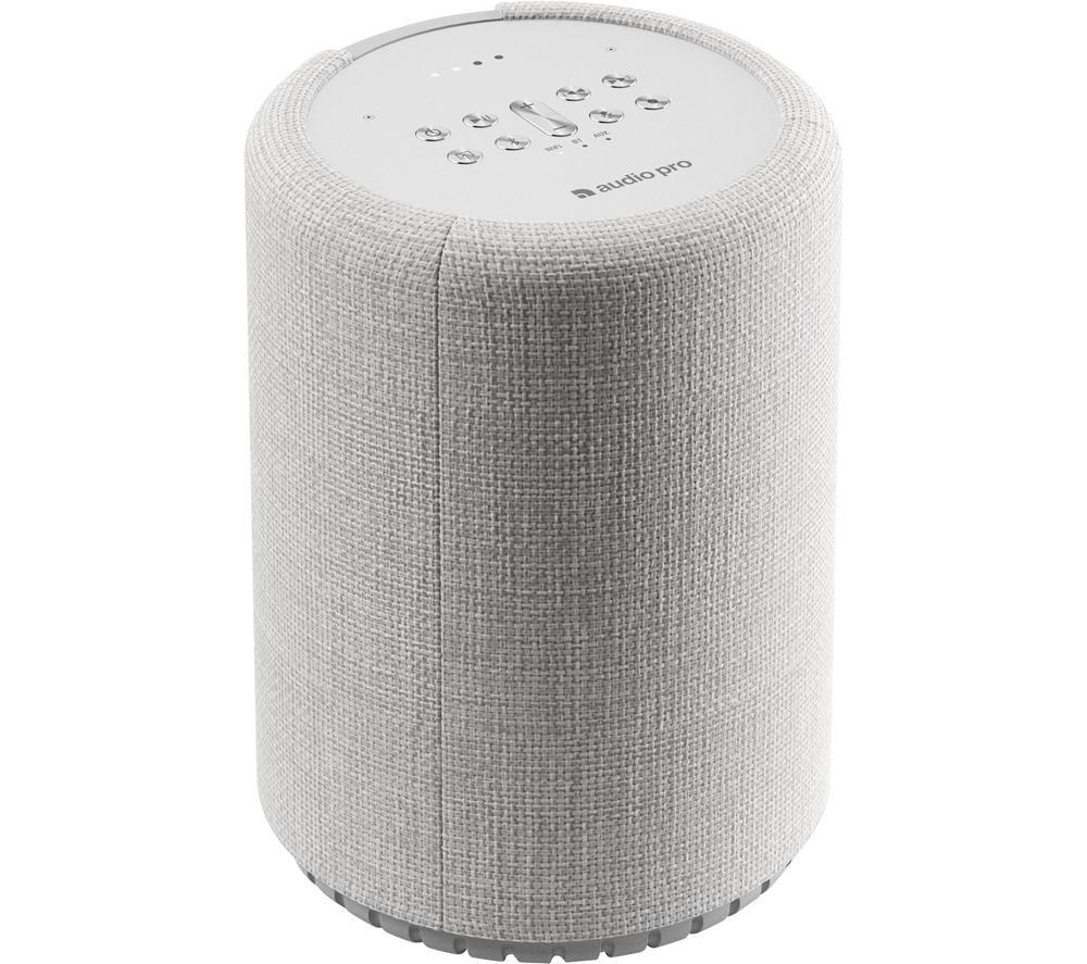 AUDIO PRO G10 Wireless Multi-room Speaker with Google Assistant - Light Grey, Silver/Grey