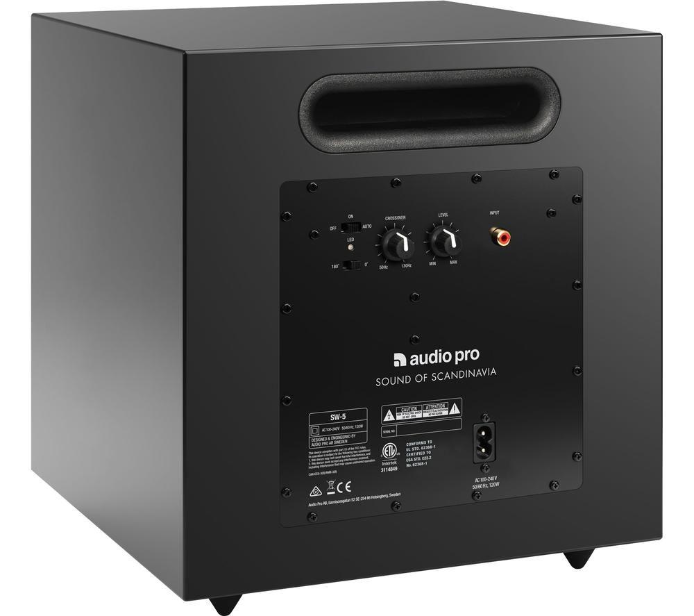 AUDIO PRO SW-5 Subwoofer - Black image number 5 of 6
