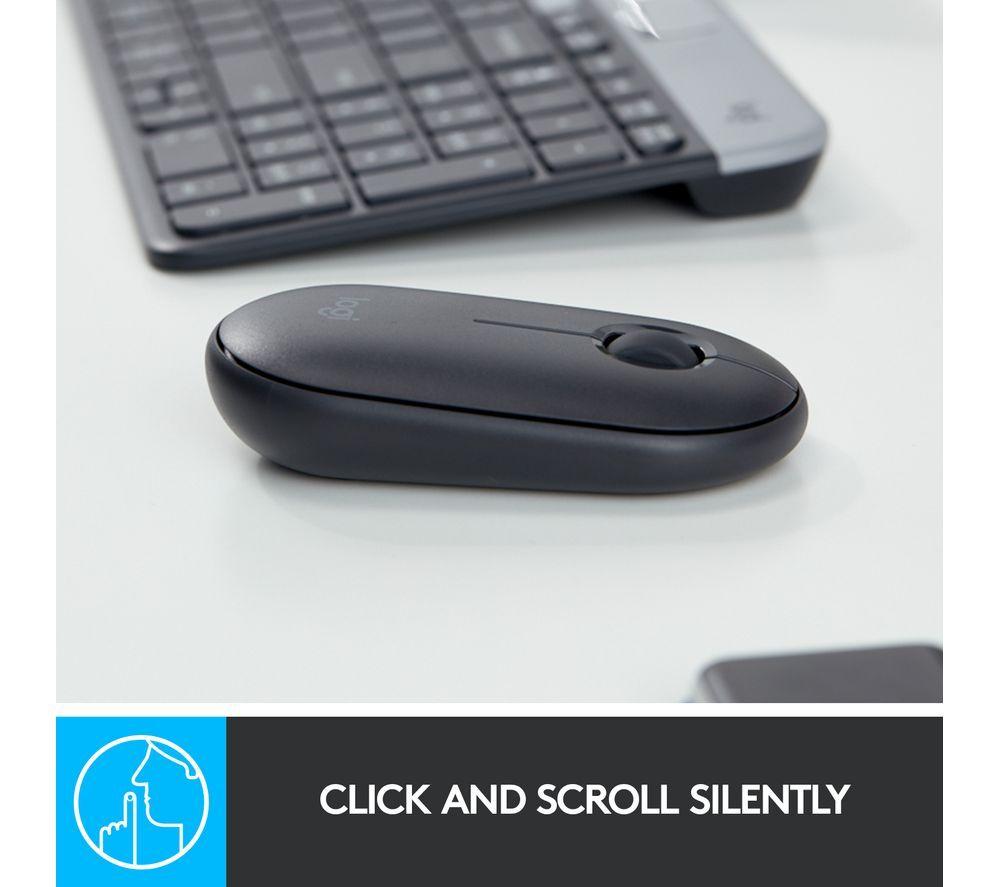 LOGITECH K380 & Pebble M350 Wireless Keyboard & Mouse Bundle - Dark Grey & Black image number 8 of 8