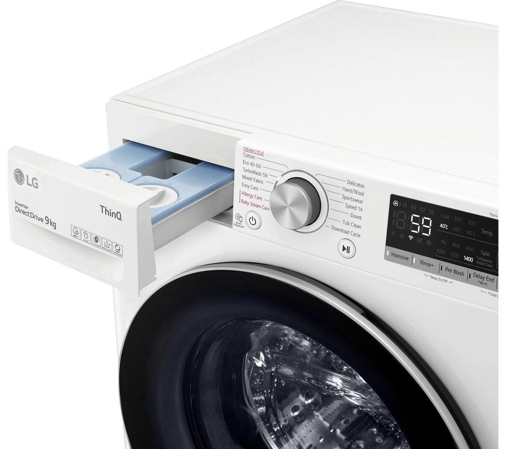 LG EZDispense TurboWash with AI DD V7 F4V709WTSA WiFi-enabled 9 kg 1400 Spin Washing Machine - White image number 5 of 16