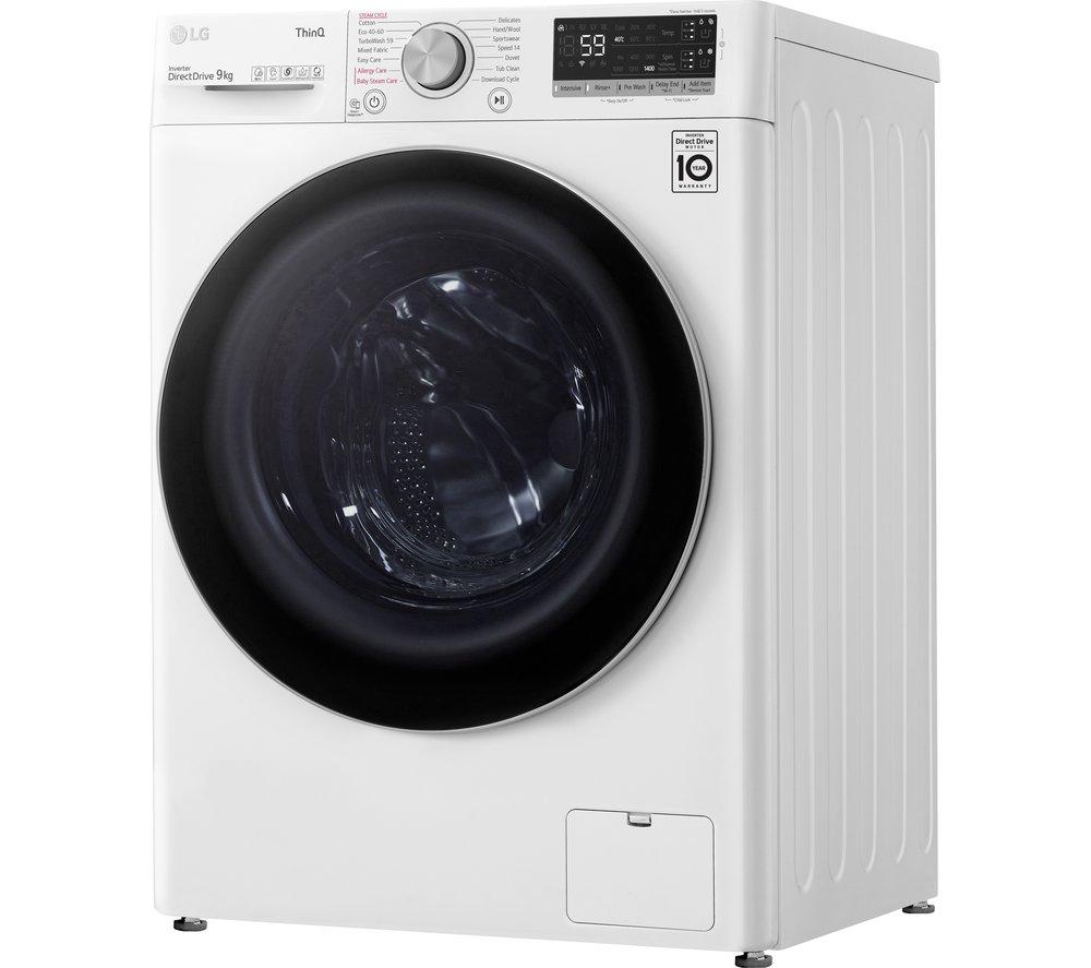 LG EZDispense TurboWash with AI DD V7 F4V709WTSA WiFi-enabled 9 kg 1400 Spin Washing Machine - White image number 8 of 16