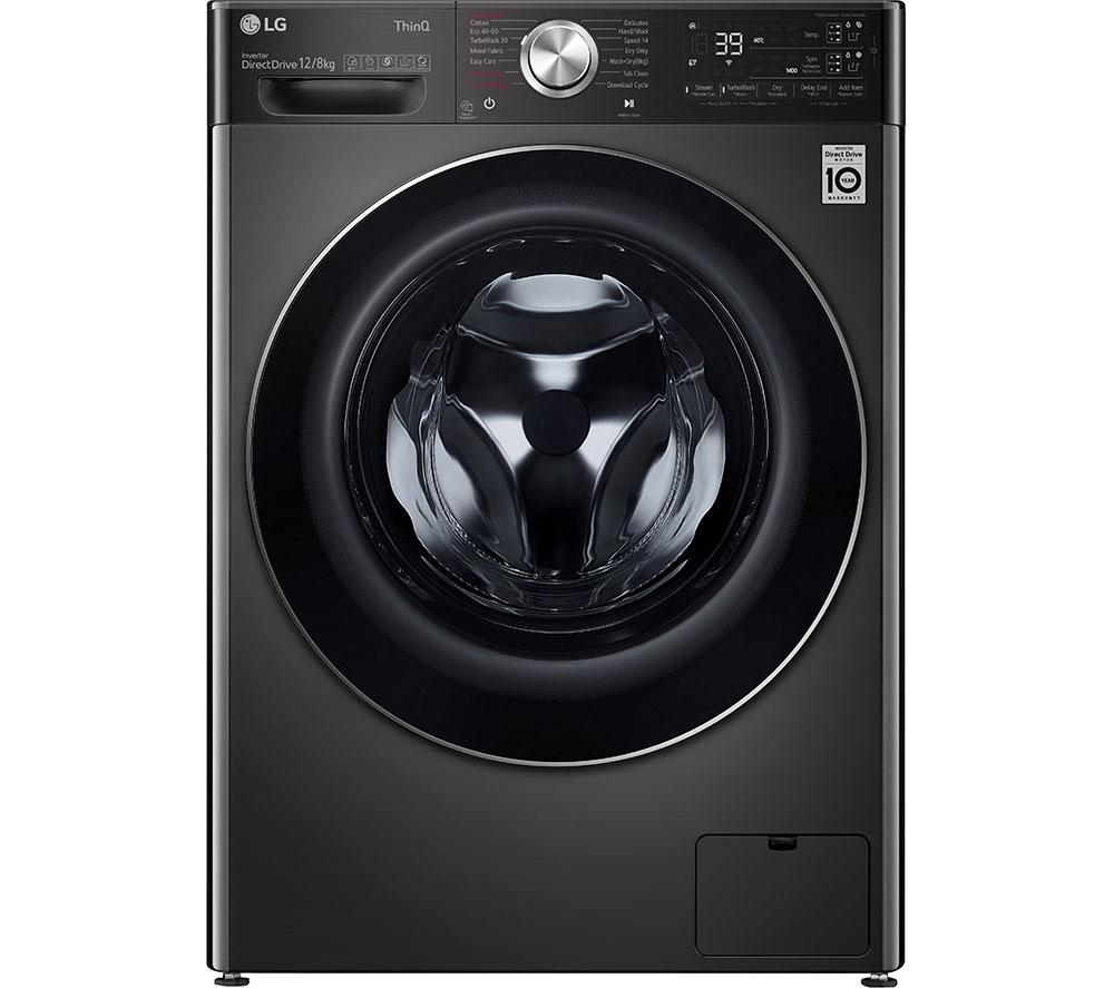 LG EZDispense with TurboWash360 V11 FWV1128BTSA WiFi-enabled 12 kg Washer Dryer - Black Steel