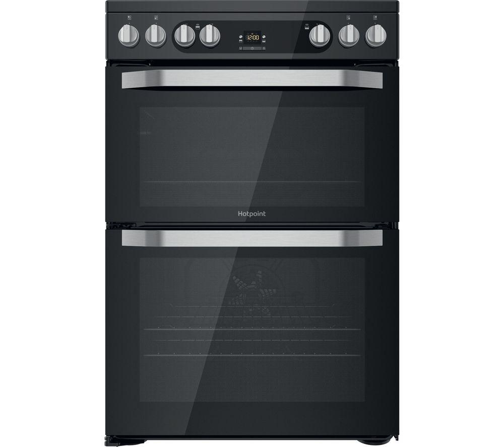 HOTPOINT HDM67V9HCX 60 cm Electric Ceramic Cooker - Black, Black