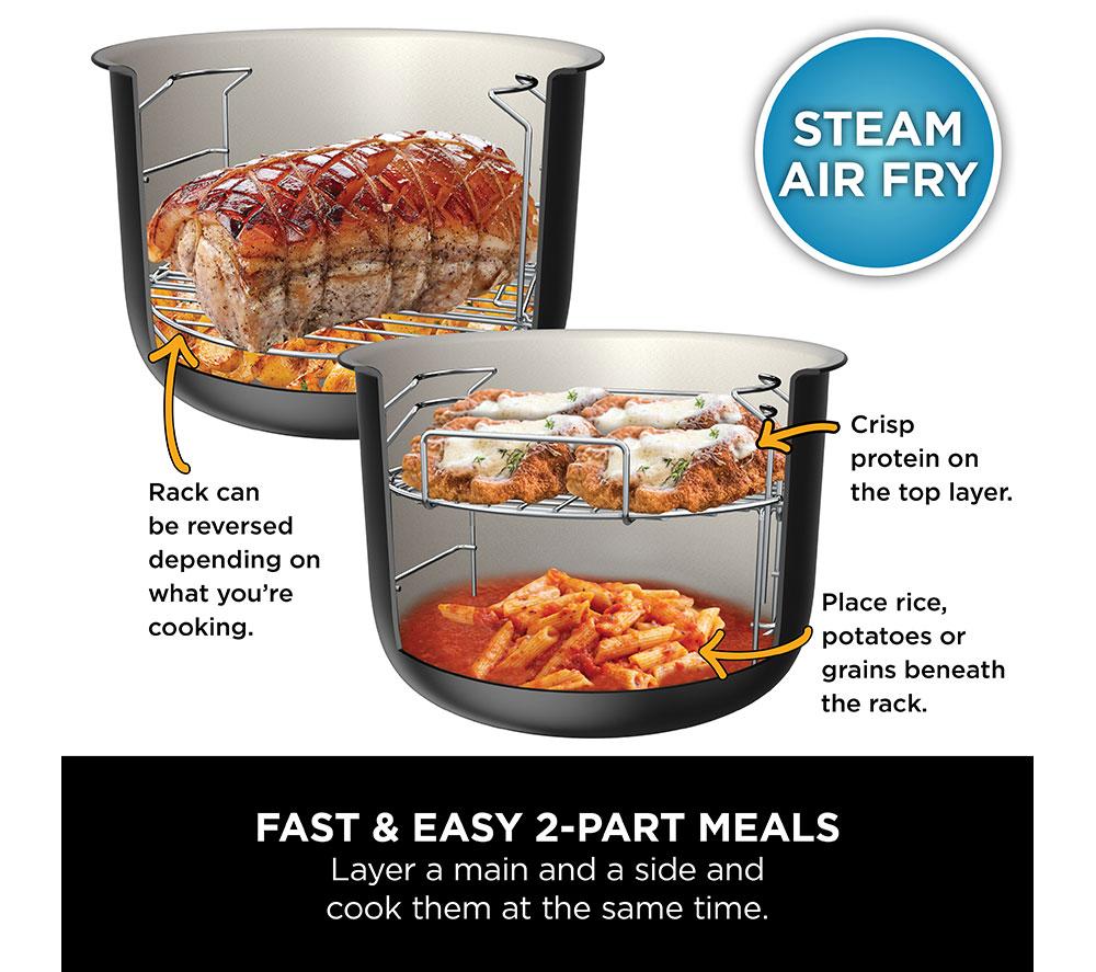 NINJA Foodi 11-in-1 SmartLid OL550UK Multicooker & Air Fryer - Stainless Steel & Black image number 4 of 8