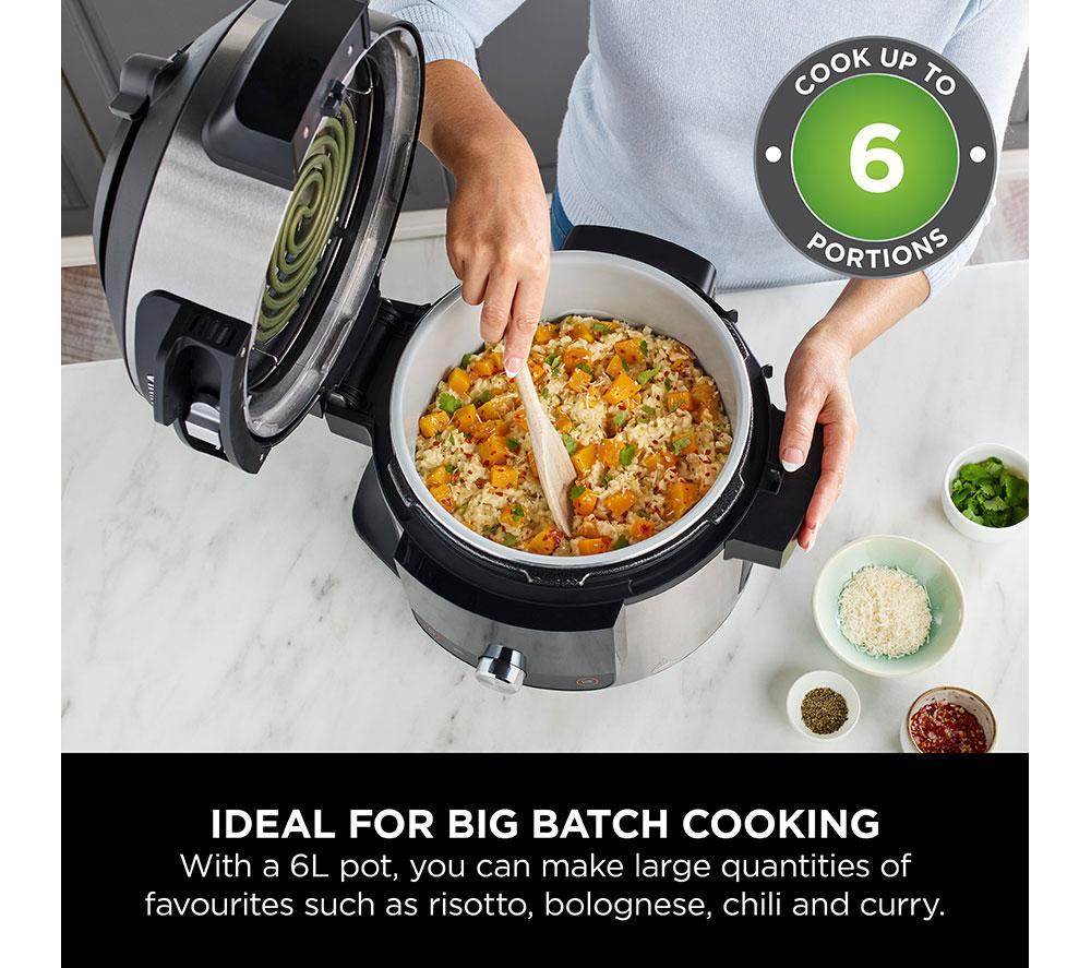NINJA Foodi 11-in-1 SmartLid OL550UK Multicooker & Air Fryer - Stainless Steel & Black image number 6 of 8