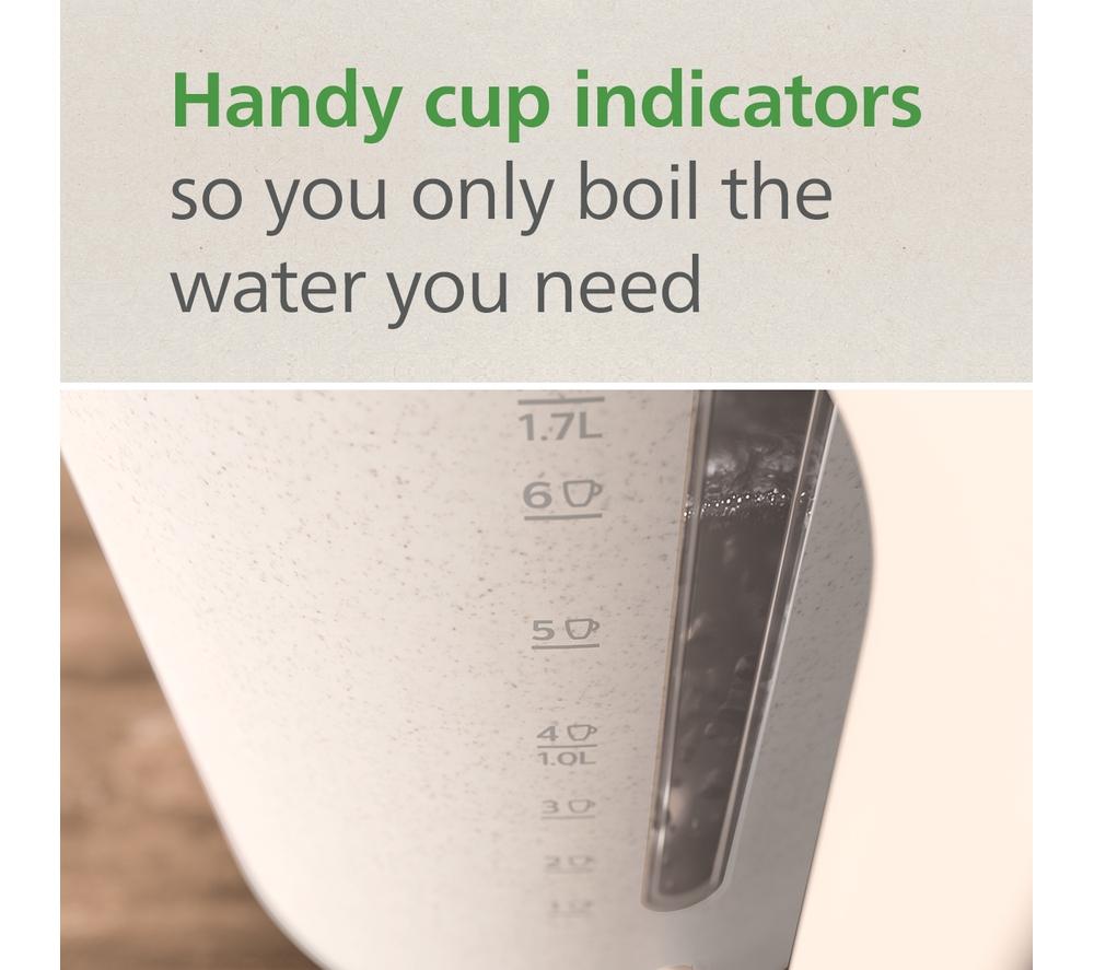 PHILIPS Eco Conscious Collection HD9365/11 Jug Kettle - White image number 8 of 9