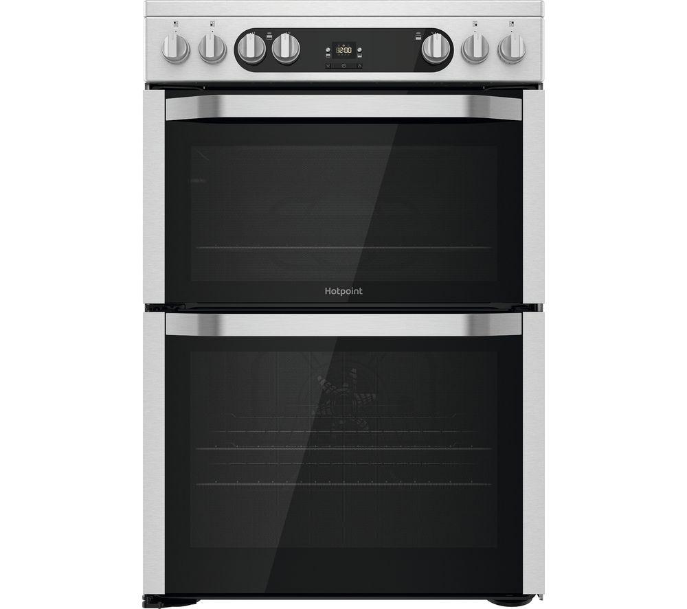 HOTPOINT HDM67V9HCX 60 cm Electric Ceramic Cooker - Inox, Silver/Grey