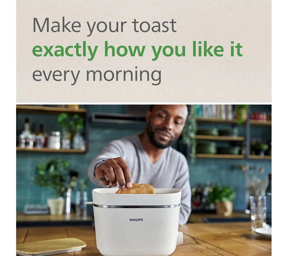 PHILIPS Eco Conscious HD2640/11 2-Slice Toaster - White image number 4 of 10