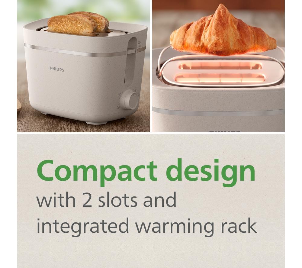 PHILIPS Eco Conscious HD2640/11 2-Slice Toaster - White image number 6 of 10