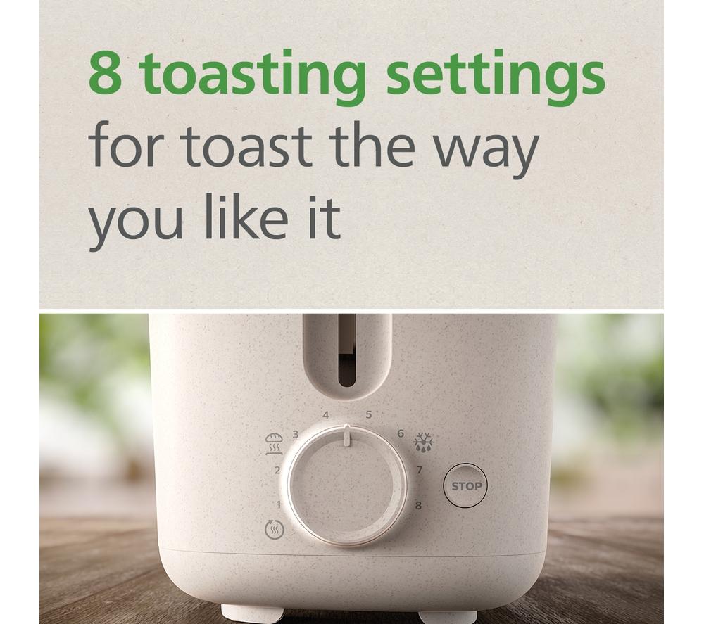 PHILIPS Eco Conscious HD2640/11 2-Slice Toaster - White image number 9 of 10