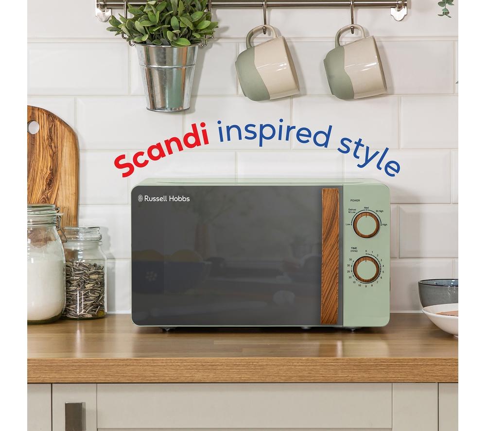 RUSSELL HOBBS Scandi RHMM713MG-N Compact Solo Microwave - Green image number 5 of 9