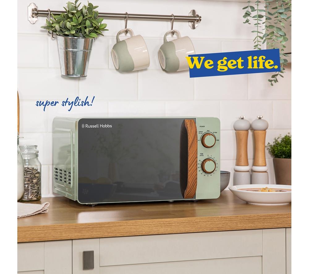 RUSSELL HOBBS Scandi RHMM713MG-N Compact Solo Microwave - Green image number 9 of 9