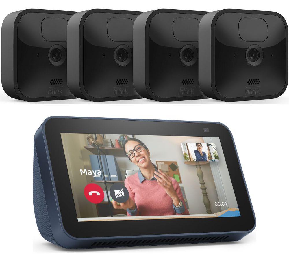 Amazon Blink Outdoor Security 4 Camera System & Deep Sea Blue Echo Show 5 review