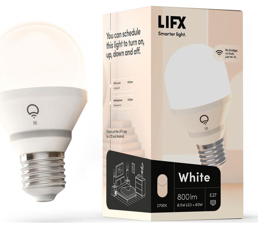 LIFX White Smart LED Light Bulb - E27, White